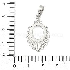 Oval Brass Pendant Cabochon Settings&nbsp;KK-S521-09P