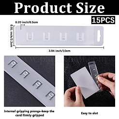15Pcs Plastic Swipe ID Card Holder&nbsp;AJEW-CP0011-63