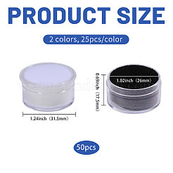 50Pcs 2 Colors Plastic Nail Decorate Storages&nbsp;MRMJ-CA0001-57