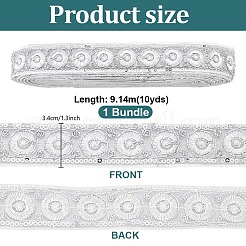 Vintage Jacquard Polyester Ribbon&nbsp;OCOR-WH0101-259C