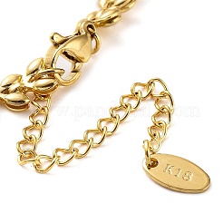 Ion Plating(IP) 304 Stainless Steel Cobs Chain Bracelet&nbsp;BJEW-G684-01G