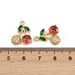 Brass Micro Pave Cubic Zirconia Pendants&nbsp;KK-C115-03A-03G