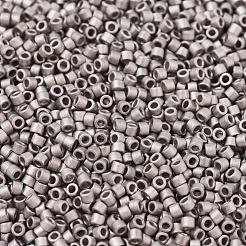 MIYUKIデリカビーズ  シリンダー  日本製シードビーズ  11/0  （db0338)マットパラジウムメッキ  1.3x1.6mm  穴：0.8mm  約2000PCS /ボトル  10 G /ボトル&nbsp;SEED-JP0008-DB0338
