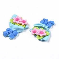 オペーク樹脂カボション  花束  空色  52.5~53x41x11.5~12mm&nbsp;CRES-N024-79