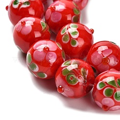Handmade Lampwork Bumpy Beads Strands&nbsp;LAMP-A005-01B
