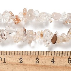 天然石ルチルクォーツビーズ連売り  チップ  5~8x5~8mm  穴：1mm  約31.5インチ&nbsp;X-G-M205-96