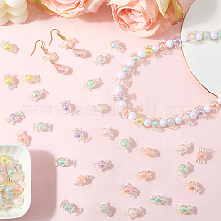 300Pcs 6 Colors Transparent Acrylic Beads&nbsp;TACR-PA0001-01