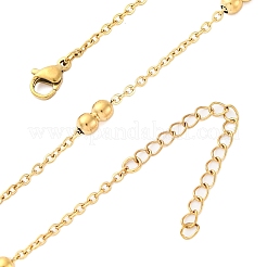 304 Stainless Steel Double Round Cable Chain Necklaces&nbsp;NJEW-C073-07G