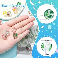 14Pcs 7 Styles Handmade Lampwork Beads&nbsp;LAMP-CJ0001-75