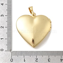 Valentine's Day Brass Heart Locket Pendants&nbsp;KK-D431-035B-G