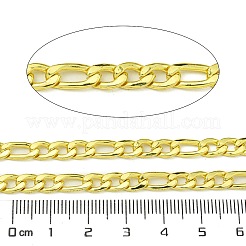 304ステンレススチールフィガロチェーン  溶接されていない  スプールで  18KGP本金メッキ  リンク：8x5x1.5mm＆10.5x5x1.5mm&nbsp;CHS-G036-02G