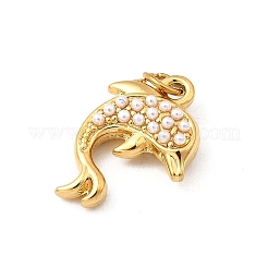 304 Stainless Steel ABS Imitation Pearl Pendants&nbsp;STAS-B097-07G-03