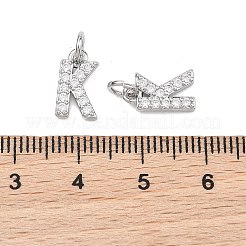 SHEGRACE Brass Micro Pave Clear Cubic Zirconia Pendants&nbsp;XGRQ29600-394P-K