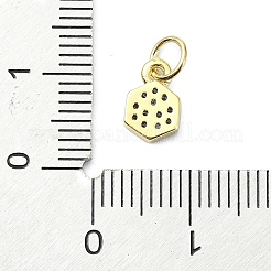 Brass Micro Pave Cubic Zirconia Pendants&nbsp;KK-H475-29B-01G