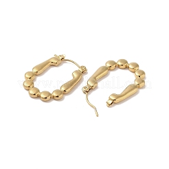 Bubble 201 Stainless Steel Half Hoop Earrings for Women&nbsp;EJEW-G385-38G