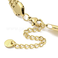 中空ランタン 304 ステンレススチール リンク ツイストチェーン ブレスレット 女性用  ゴールドカラー  6-3/4インチ（17.2cm）&nbsp;BJEW-Q339-02G