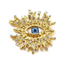 Evil Eye Alloy Rhinestone Brooches for Backpack Clothes&nbsp;JEWB-A030-01G