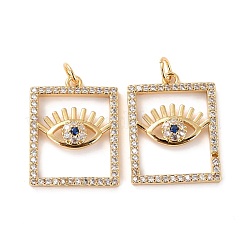 Brass Micro Pave Cubic Zirconia Pendants&nbsp;ZIRC-P092-023G-RS