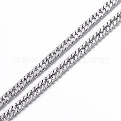 Tarnish Resistant 304 Stainless Steel Curb Chain Necklaces&nbsp;NJEW-P147-03P