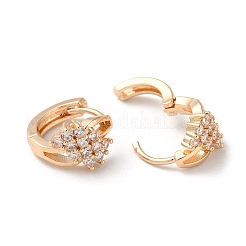 Rack Plating Brass Micro Pave Cubic Zirconia Hoop Earrings&nbsp;EJEW-P238-19KCG