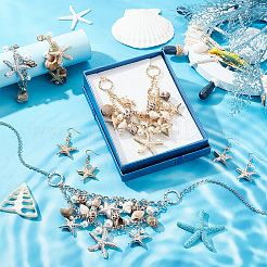 Natural Shell & Starfish Beach Jewelry Set&nbsp;SJEW-PH0001-14