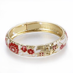 Zinc Alloy Bangles&nbsp;BJEW-P217-01G