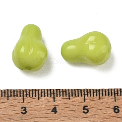 不透明なアクリルビーズ  ヒョウタン  緑黄  16.5x11x11mm  穴：1.2mm&nbsp;AC-CBA873C-01B