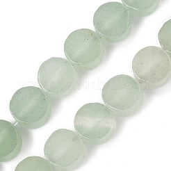 天然石グリーンアベンチュリンビーズ連売り  フラットラウンド  8.5x4.5~5mm  穴：0.8mm  約50個/連  16.73~17.01'''（42.5~43.2センチメートル）&nbsp;G-M454-B05