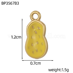 304 Stainless Steel Enamel Pendants&nbsp;STAS-OY011-01G