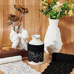 4ヤード 2色 ナイロン 花 葉 ウェーブエッジ レーストリム  花レースリボン  結婚式の飾り付けに  縫い  髪の弓作り  ギフト包装  ミックスカラー  5-7/8インチ（150mm）  2ヤード/カラー&nbsp;OCOR-GF0002-60