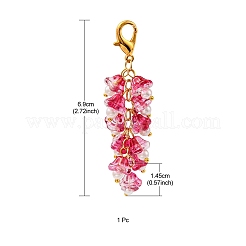 Trumpet Flower Glass Pendant Decorations&nbsp;HJEW-YW0001-02D