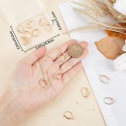 16Pcs Brass Leverback Earring Findings&nbsp;FIND-BBC0002-64