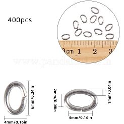 304 Stainless Steel Open Jump Rings Jewelry Findings&nbsp;STAS-PH0019-01P