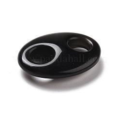 Natural Obsidian Connector Charms&nbsp;G-P467-01E