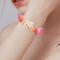 ガラスビーズキャップ140種類7個  花  ミックスカラー  12~13.5x12.5~13.5x4~4.5mm  穴：1.5~1.6mm  20個/スタイル&nbsp;GLAA-SC0002-83