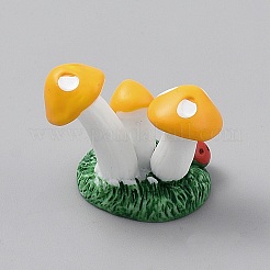 ミニチュア装飾品  マイクロランドスケープホームドールハウスアクセサリー  キノコ  小道具の装飾のふりをする  ゴールデンロッド  22x32x29mm&nbsp;DJEW-TAC0005-03C