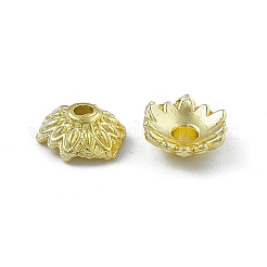 ラックメッキ合金ビーズキャップ  マルチ花弁  花  ライトゴールド  7.5~8x3.4mm  穴：1.5mm&nbsp;PALLOY-I216-29LG