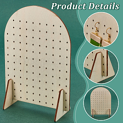 Arch Shaped Wood Earring Organizer Display Stands&nbsp;EDIS-WH0031-29