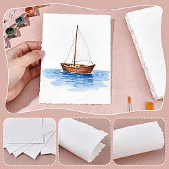 水彩紙  長方形  ホワイト  179x132x0.3mm  50個/セット&nbsp;DIY-WH0591-585B