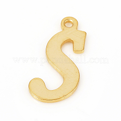 ステンレスペンダント201個  レーザー切断  文字L  ゴールドカラー  文字.s：15.5x7x1.2mm  穴：1mm&nbsp;STAS-L244-04S-G