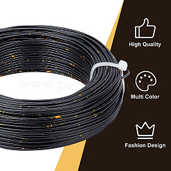 丸アルミ線  ブラック  15ゲージ  1.5mm  約41.6m /ロール  1roll&nbsp;AW-BC0003-33A-1.5mm