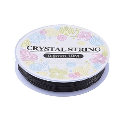 弾性水晶の線  ジュエリービーズコード  ストレッチブレスレット作り用  ブラック  0.8mm  約10.93ヤード（10m）/ロール&nbsp;X-EW-S003-0.8mm-02