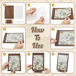 Wood Business License Display Stand with Acrylic Panel&nbsp;AJEW-WH0410-331A