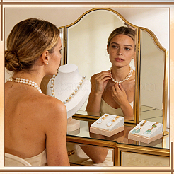 6Pcs 4 Styles VelvetJewelry Display Stand Sets&nbsp;NDIS-DR0001-03
