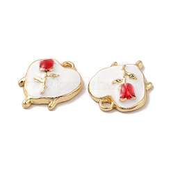 Rack Plating Alloy Enamel Pendants&nbsp;ENAM-O050-05G-B