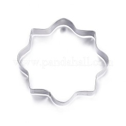 変色しにくい304ステンレススチール製クッキーカッター  クッキー型  DIYビスケットベーキングツール  ステンレス鋼色  76x76mm&nbsp;DIY-E012-42