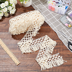 Flat Cotton Tassel Ribbons&nbsp;OCOR-WH0090-016