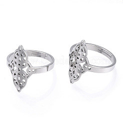 Non-Tarnish 304 Stainless Steel Sailor's Knot Adjustable Ring&nbsp;RJEW-T027-01P