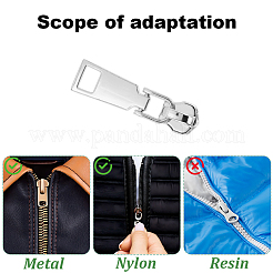 Stainless Steel Zipper Accessories&nbsp;FIND-WH0173-498P