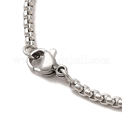 亜鉛合金ペンダントネックレス  201 ステンレススチールチェーンネックレス  クロス  23.78インチ（60.4cm）  ペンダント：28x24mm&nbsp;NJEW-M211-14C-PB